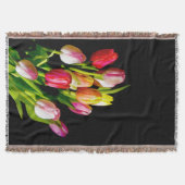 Tulip Painting - Originelle Blume Kunst Decke (Vorderseite)
