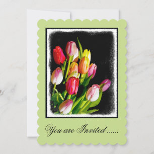 Tulip Painting - Originelle Blume Kunst Einladung