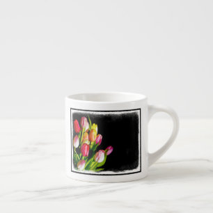 Tulip Painting - Originelle Blume Kunst Espressotasse