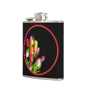 Tulip Painting - Originelle Blume Kunst Flachmann (Links)