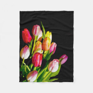 Tulip Painting - Originelle Blume Kunst Fleecedecke