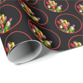 Tulip Painting - Originelle Blume Kunst Geschenkpapier (Rolleneckpunkt)