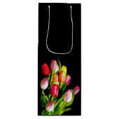 Tulip Painting - Originelle Blume Kunst Geschenktüte Für Weinflaschen (Vorderseite)