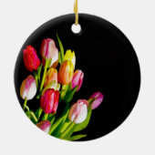 Tulip Painting - Originelle Blume Kunst Keramik Ornament (Hinten)