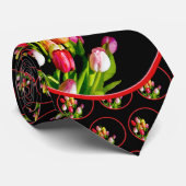 Tulip Painting - Originelle Blume Kunst Krawatte (Gerollt)
