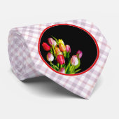 Tulip Painting - Originelle Blume Kunst Krawatte (Gerollt)
