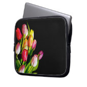 Tulip Painting - Originelle Blume Kunst Laptopschutzhülle (Vorderseite Links)
