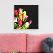 Tulip Painting - Originelle Blume Kunst Leinwanddruck (Insitu (Wohnzimmer))