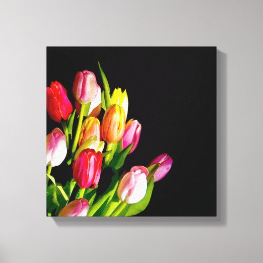 Tulip Painting - Originelle Blume Kunst Leinwanddruck (Vorderseite)