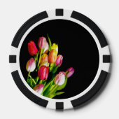 Tulip Painting - Originelle Blume Kunst Pokerchips (Vorderseite)