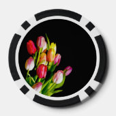 Tulip Painting - Originelle Blume Kunst Pokerchips (Rückseite)