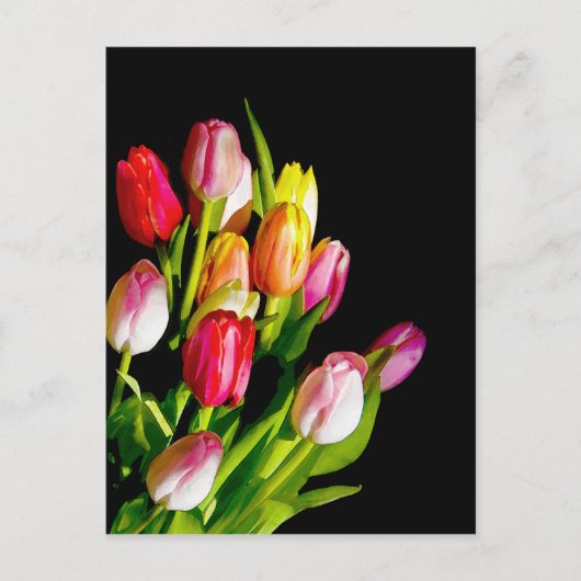 Tulip Painting - Originelle Blume Kunst Postkarte (Vorderseite)