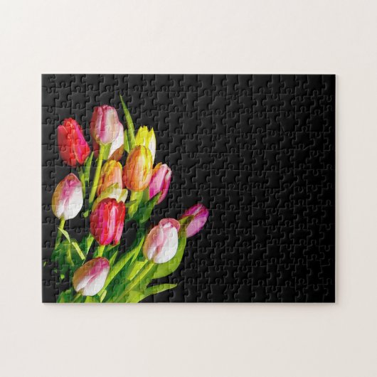 Tulip Painting - Originelle Blume Kunst Puzzle (Horizontal)