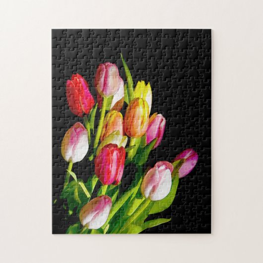 Tulip Painting - Originelle Blume Kunst Puzzle (Vertikal)