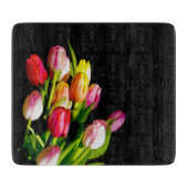 Tulip Painting - Originelle Blume Kunst Schneidebrett (Vorderseite)