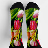 Tulip Painting - Originelle Blume Kunst Socken (Oben)