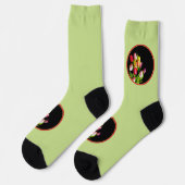 Tulip Painting - Originelle Blume Kunst Socken (Linkes Detail)