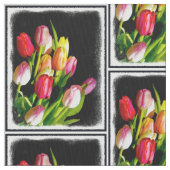 Tulip Painting - Originelle Blume Kunst Stoff (Nahaufnahme)