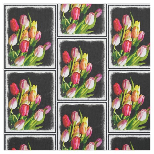Tulip Painting - Originelle Blume Kunst Stoff (Muster)