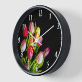 Tulip Painting - Originelle Blume Kunst Uhr (Winkel)