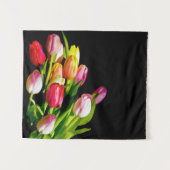 Tulip Painting - Originelle Blume Kunst Wandteppich (Vorderseite (Horizontal))