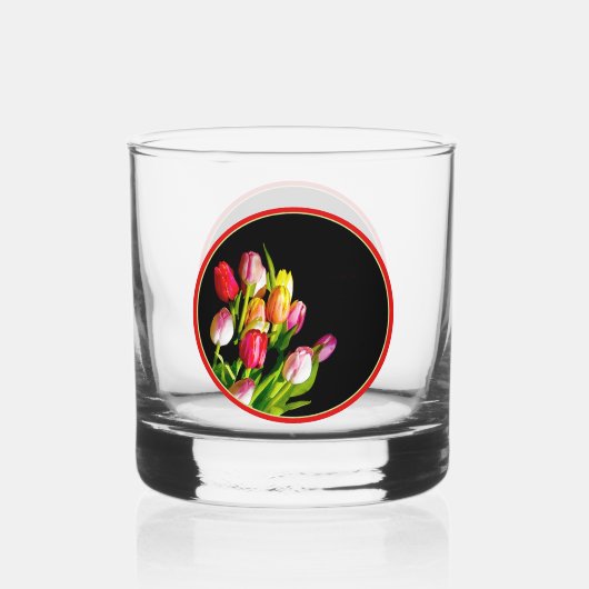 Tulip Painting - Originelle Blume Kunst Whiskyglas (Rückseite)