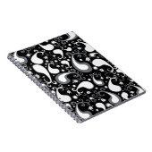 Tulip Paisley Floral, abstrakt, schwarz und weiß Notizblock (Rechte Seite)