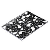 Tulip Paisley Floral, abstrakt, schwarz und weiß Notizblock (Linke Seite)