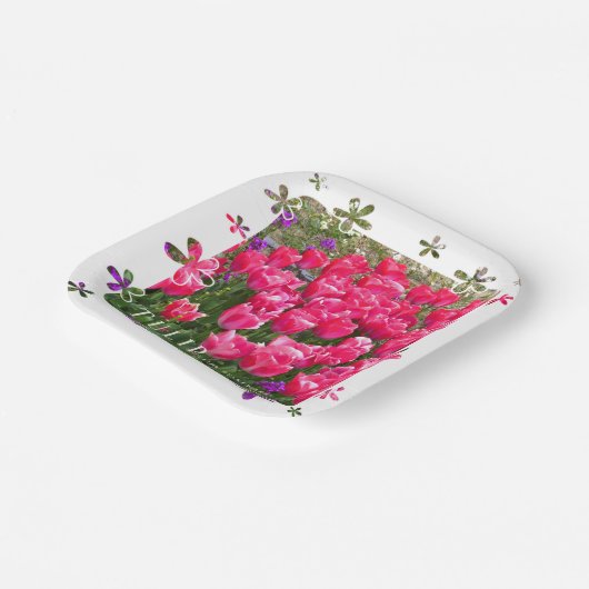 Tulip Pappteller (Gewinkelt)