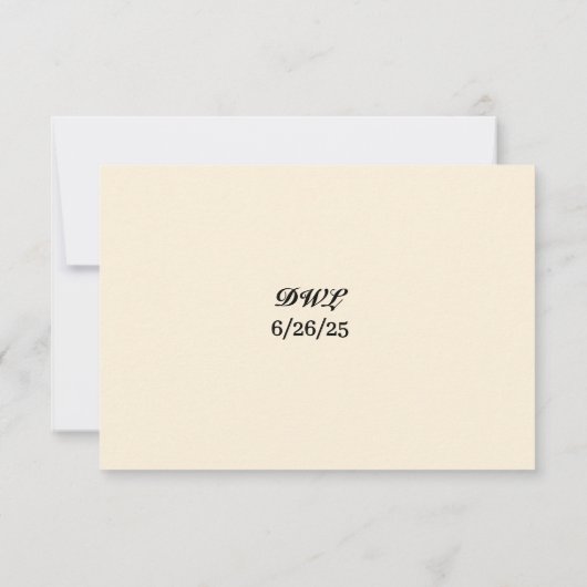 Tulip Paradise RSVP Card (Rückseite)