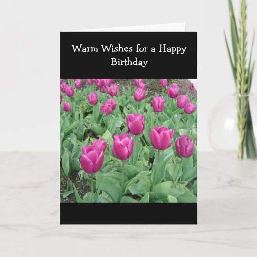Tulip Patch Geburtstagswunsch Karte (Vorderseite)