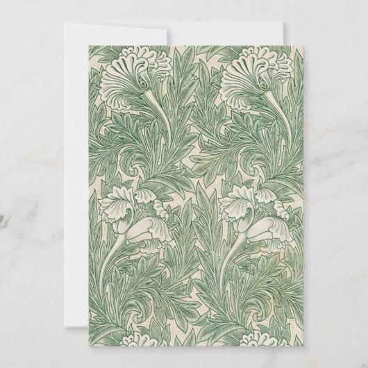Tulip Pattern (1875) von William Morris Einladung (Vorderseite)