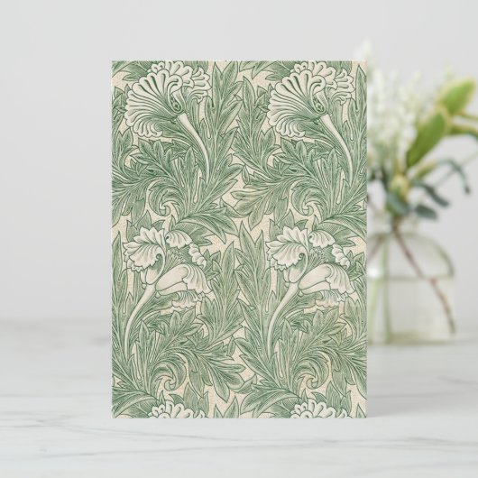 Tulip Pattern (1875) von William Morris Einladung (Stehend Vorderseite)