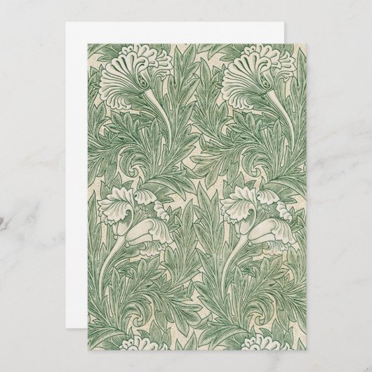 Tulip Pattern (1875) von William Morris Einladung (Vorne/Hinten)