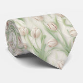 Tulip Pattern - Elegantes Blumendesign Krawatte (Gerollt)
