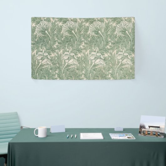 Tulip Pattern (von William Morris) Banner (Messeveranstaltung)