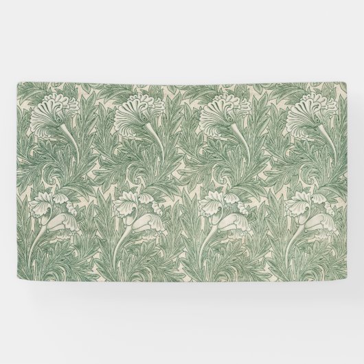 Tulip Pattern (von William Morris) Banner (Horizontal)
