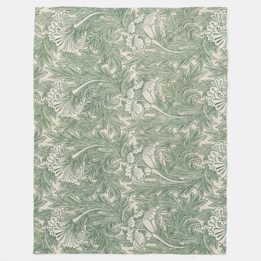 Tulip Pattern (von William Morris) Fleecedecke (Vorderseite)
