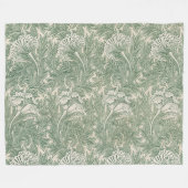 Tulip Pattern (von William Morris) Fleecedecke (Vorderseite (Horizontal))