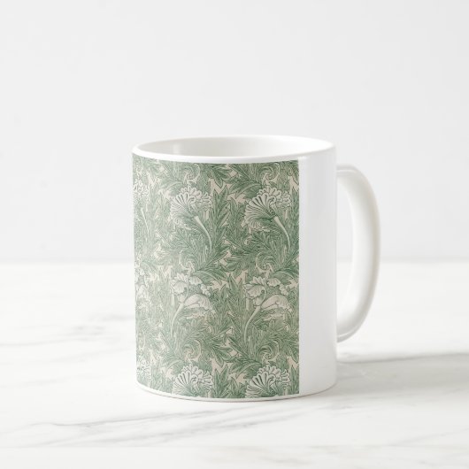Tulip Pattern (von William Morris) Kaffeetasse (VorderseiteRechts)