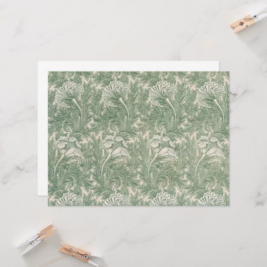 Tulip Pattern (von William Morris) Karte (Vorderseite/Rückseite Beispiel)