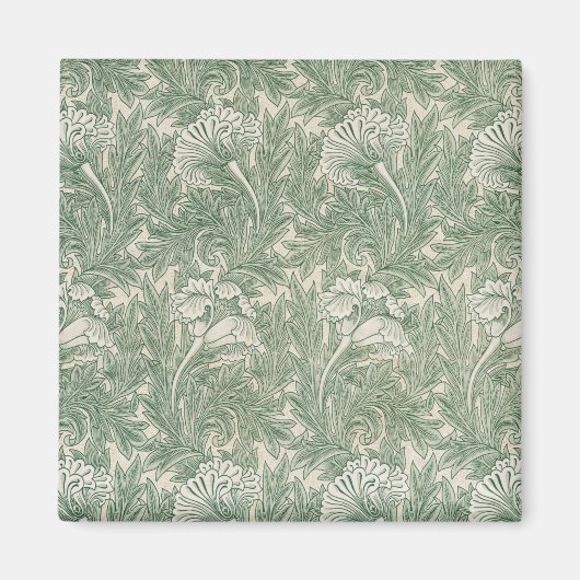 Tulip Pattern (von William Morris) Magnet (Vorne)