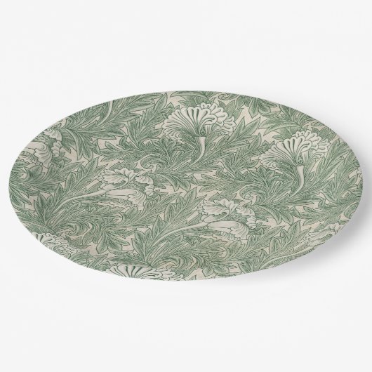 Tulip Pattern (von William Morris) Pappteller (Schrägansicht)