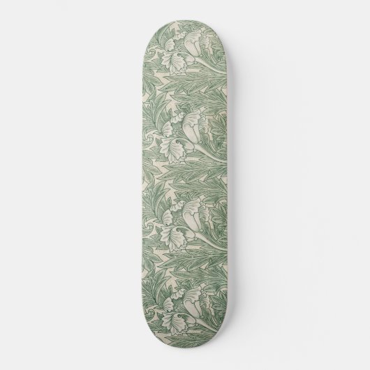 Tulip Pattern (von William Morris) Skateboard (Vorderseite)