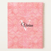 Tulip Pink Batik Elegante Monogram Name Planer (Rückseite)
