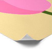 Tulip Pink und Gelbe Blume Poster (Ecke)