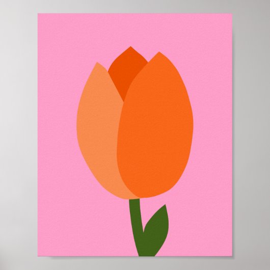 Tulip Pink und Orange Poster (Vorne)