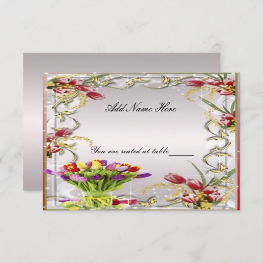 Tulip Platzkarte (Vorne/Hinten)