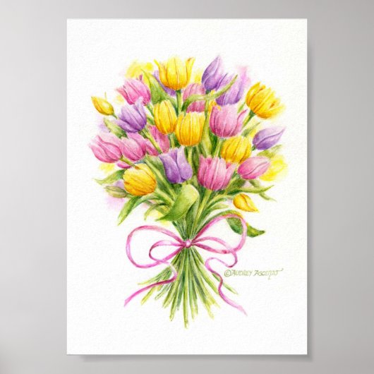 Tulip Poster hell und schön Bouquet (Vorne)