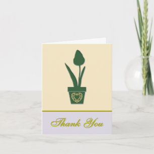 Tulip Pot Pflanze Silhouette Sweet Dankeschön Kart Dankeskarte